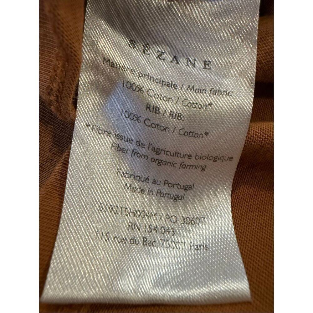Sezane Brown T-Shirt Size L - Picture 4 of 5